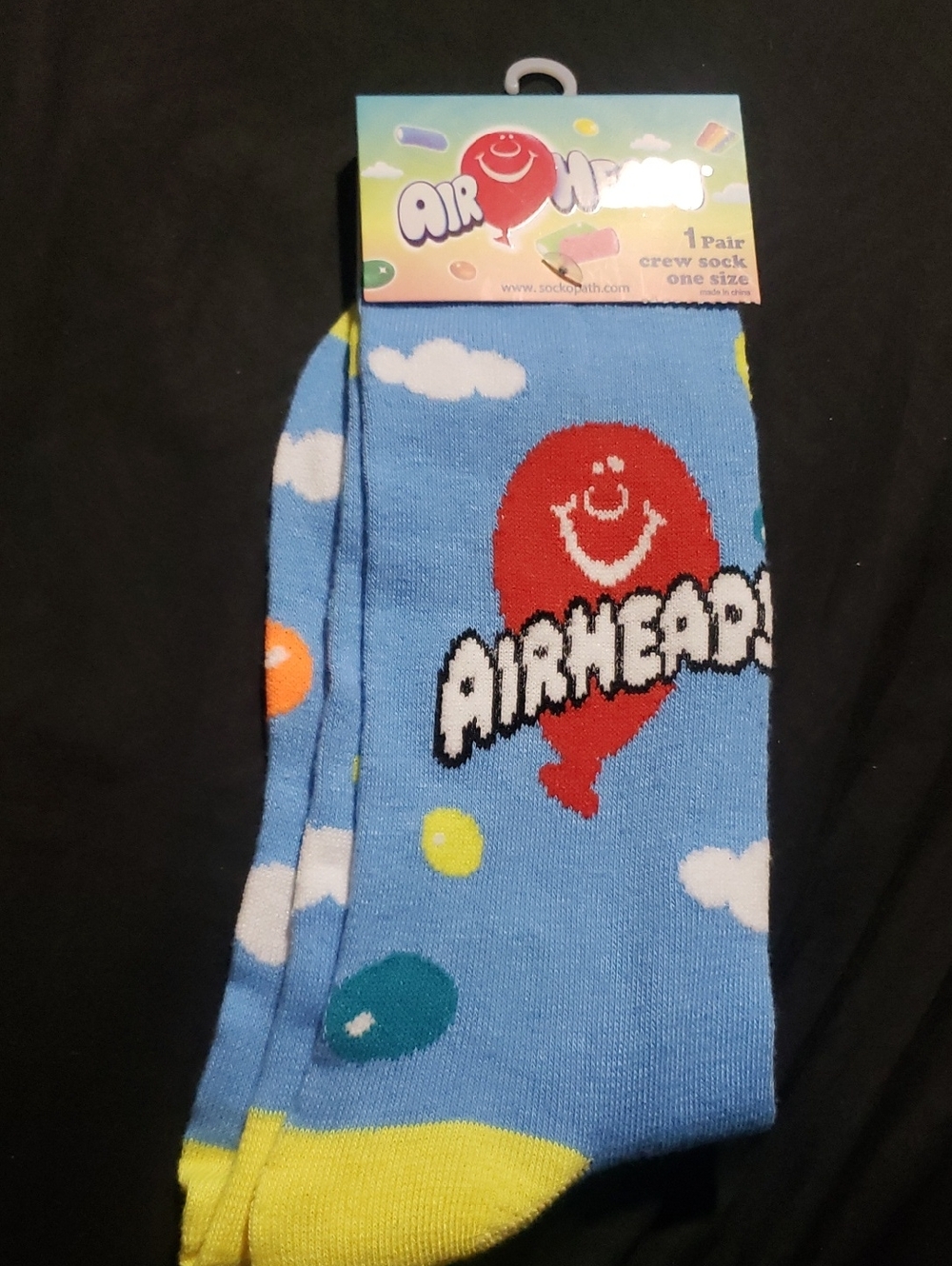 🤯3/$12 Airheads Candy Blue Crew Socks New Unisex
